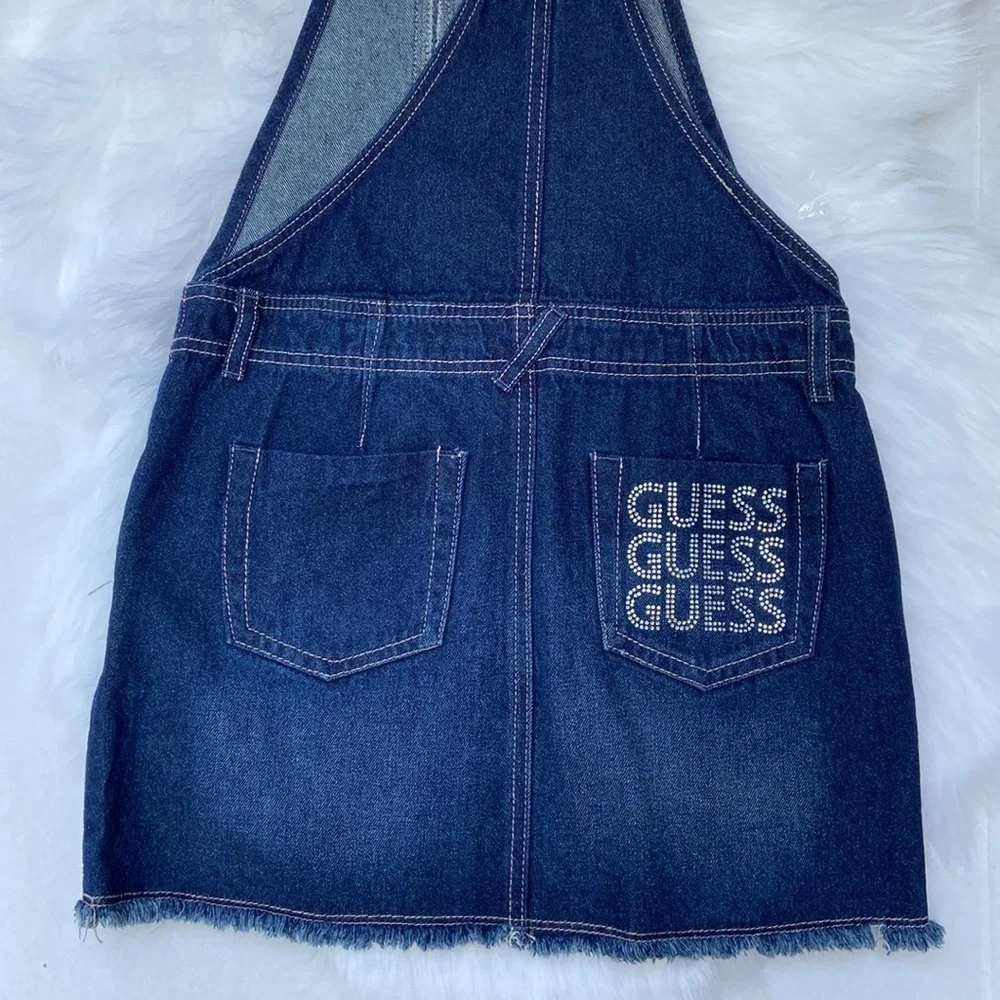 New GUESS Denim Jumper Skirt SZ 10 - Picture 4 of 6